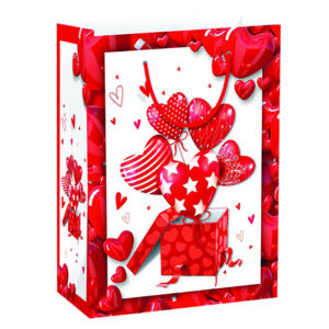 ΤΣΑΝΤΑ ΔΩΡΟΥ ΧΑΡΤΙΝΗ ΚΑΡΔΙΕΣ (23cm) 23x17x8cm Homie 42137