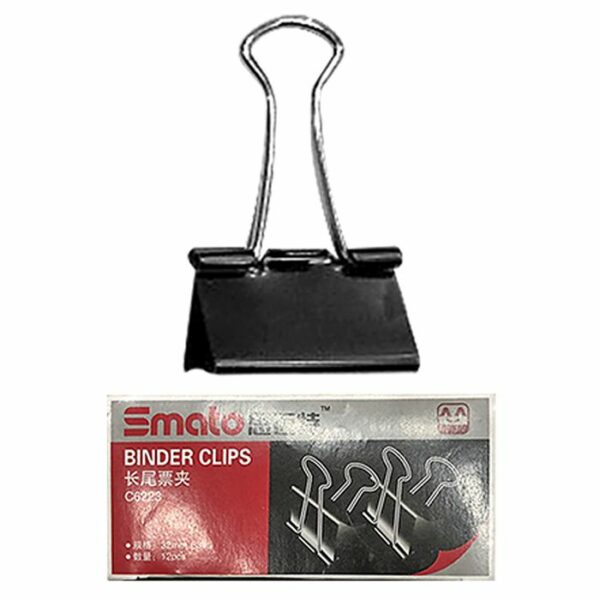 ΚΛΙΠΣ ΜΑΥΡΑ ΠΙΑΣΤΡΕΣ ΠΑΚ=12ΤΕΜ 32mm Justnote 702227