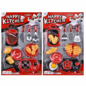 ΚΟΥΖΙΝΙΚΑ ΚΟΚΚΙΝΑ-ΜΑΥΡΑ & ΦΑΓΗΤΑ ΣΕ ΚΑΡΤΕΛΑ 25x38cm ToyMarkt 971026