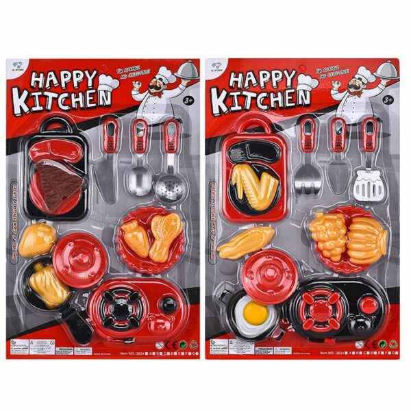 ΚΟΥΖΙΝΙΚΑ ΚΟΚΚΙΝΑ-ΜΑΥΡΑ & ΦΑΓΗΤΑ ΣΕ ΚΑΡΤΕΛΑ 25x38cm ToyMarkt 971026