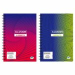 ΤΕΤΡΑΔΙΑ ΣΠΙΡΑΛ 4 ΘΕΜΑΤΩΝ ILLUSION 17x25cm Justnote 104305