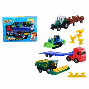 ΟΧΗΜΑΤΑ PULL BACK HAPPY FARM ΣΕ ΚΟΥΤΙ 39x29x6cm ToyMarkt 902207