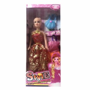 Κούκλα Style με Τσάντα & Έξτρα Φόρεμα 13x32x4cm ToyMarkt 922076 - Image 2