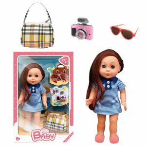 ΚΟΥΚΛΑ 30cm ΜΕ ΚΑΜΕΡΑ ΜΠΑΤΑΡΙΑΣ 24x37x10cm ToyMarkt 98228