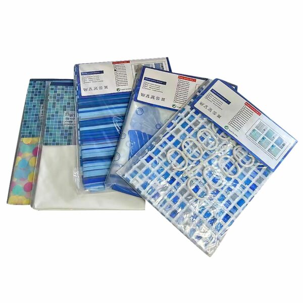 ΚΟΥΡΤΙΝΑ ΜΠΑΝΙΟΥ ΕΝΙΣΧΥΜΕΝΗ ΜΕ ΣΧΕΔΙΑ 180x180cm Homie 101973