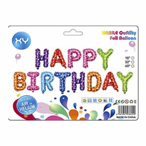 Φουσκωτό Μεταλλιζέ Happy Birthday Ύψος γραμμάτων=41cm Homie 116791 - Image 3