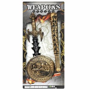 Σετ Ιππότη με Ρόπαλο, Ασπίδα, Σπαθί 56x25cm Carnavalista 232018