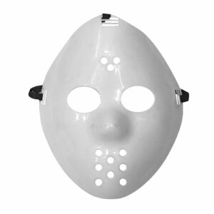 Μάσκα Τρελού Λευκή με Τρύπες 23x20cm Carnavalista 232136