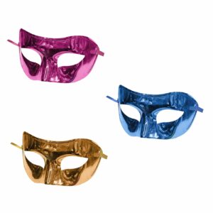 Μάσκα Κοκάλινη Μονόχρωμη Γυαλιστερή 17x9cm Carnavalista 232157 (12ΤΜΧ)