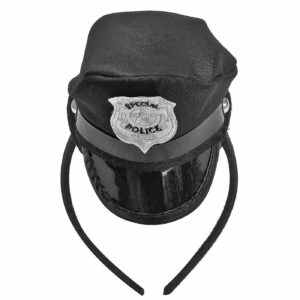 Καπελάκι Μίνι με Στέκα Αστυνομικού Καπελάκι=12x11cm Carnavalista 232336 (12ΤΜΧ)