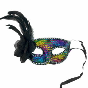 Μάσκα Βενετσιάνικη με Λουλούδι, Φτερά & Πούλιες  Carnavalista 232419