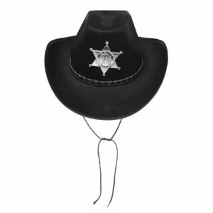 Καπέλο Σερίφη Μαύρο 38x33cm Carnavalista 23457