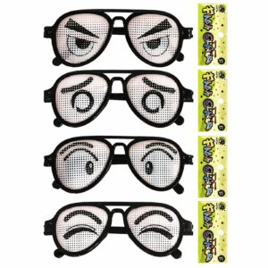 Γυαλιά Οβάλ Ζωγραφισμένα Μάτια 14x5cm Carnavalista 23592 (12ΤΜΧ)