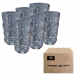 Ποτήρια Μεγάλα Σμιλεμένα Χρωματιστά σετ=6τεμ 13,5x8cm, 370ml Homie 1002130 - Image 3