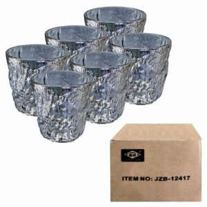 Ποτήρια Κοντά Σμιλεμένα Χρωματιστά σετ=6τεμ 9x9cm, 330ml Homie 1002131 - Image 3