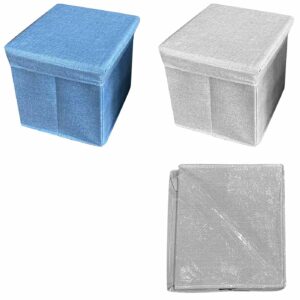 Σκαμπό Αποθηκευτικό Πτυσσόμενο 31x31x31cm Homie 42479 - Image 1