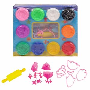 Ζυμαράκια 10 Βαζάκια με Πλάστη, Καλούπια 570gr net (10x57) JustNote 703030 - Image 1