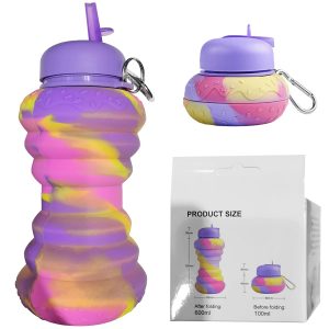 Παγούρι Σιλικόνης Πτυσσόμενο Πολύχρωμο 600ml Homie 1002173 - Image 1