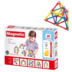 Μαγνητικές Κατασκευές 40 τεμ 22x15x4cm ToyMarkt 95449