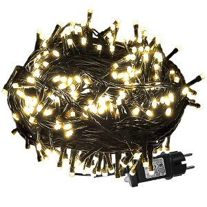 180 Λαμπάκια LED Λευκό Θερμό σε Σειρά με Προγράμματα IP44 12m Xmasfest 1131024