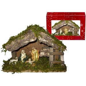 Φάτνη Ξύλινη Μικρή 18x12cm Xmasfest 1131315 - Image 1