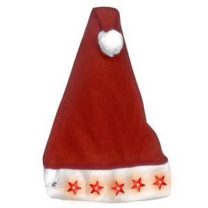 Σκούφος Άγιου Βασίλη με φως 38x29cm Xmasfest 1131444 (12ΤΜΧ)