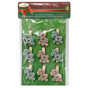 Μανταλάκια Xmas Ελάφι 9τεμ 4cm Xmasfest 1131577 - Image 1