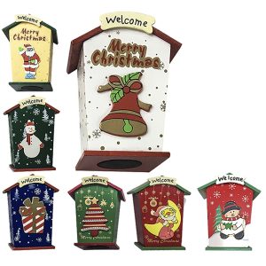 Κουμπαράς Ξύλινος Σπίτι 11,5x9x6cm Xmasfest 1131594