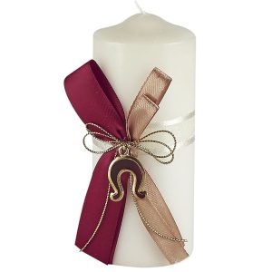 Κερί Λευκό Κορμός Πέταλο 12x5cm Xmasfest 1131647