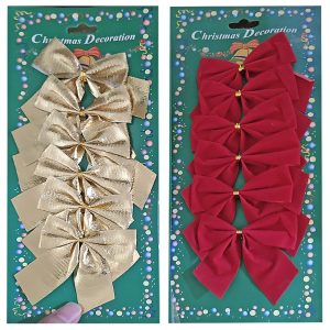 Φιόγκοι σετ=6τεμ 8cm Xmasfest 1131677 - Image 1