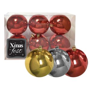 Μπάλα Γυαλιστερή πακ=6τεμ φ6 ø6cm Xmasfest 1131711 - Image 1