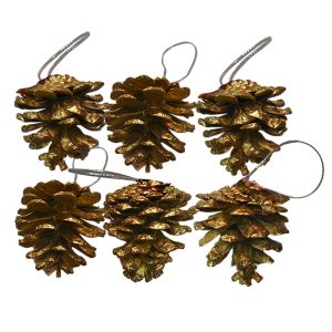 Κουκουνάρια Κρεμαστά πακ=6τεμ 4cm Xmasfest 1131935