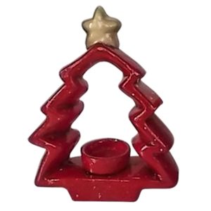 Κηροπήγιο Κεραμικό Δεντράκι 20x16x6cm Xmasfest 1132255 (2ΤΜΧ) - Image 1