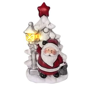 Κεραμεικός αγ. Βασίλης Δεντράκι με LED 23x14.5x12.5cm Xmasfest 1132263 - Image 1