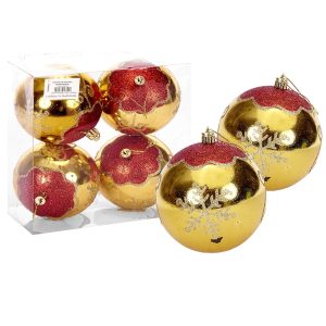 Μπάλα Νιφάδες πακ=4τεμ φ10 ø10cm Xmasfest 1132303