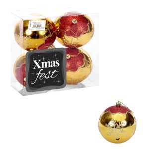 Μπάλα Νιφάδες πακ=4τεμ φ10 ø10cm Xmasfest 1132303 - Image 3