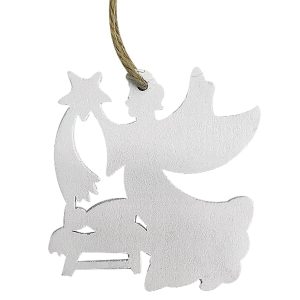 Στολίδι Ξύλινο Άγγελος Φάτνη 7cm Xmasfest 1132516 (10ΤΜΧ) - Image 1