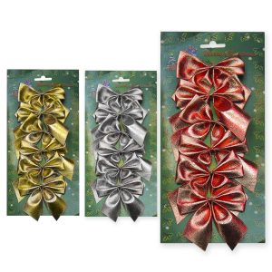 Φιόγκοι σετ=6τεμ 8cm Xmasfest 113272