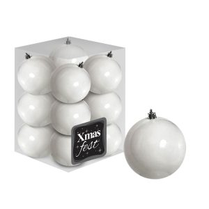 Μπάλες Λευκές 12τεμ φ4 ø4cm Xmasfest 1132541 - Image 1