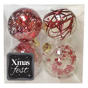 Μπάλες με Γέμιση Ντεκόρ πακ=4τεμ φ10 ø10cm Xmasfest 1132545 - Image 3