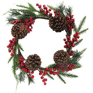 Στεφάνι Κουκουνάρια με γκι ø45cm Xmasfest 1132573 - Image 1