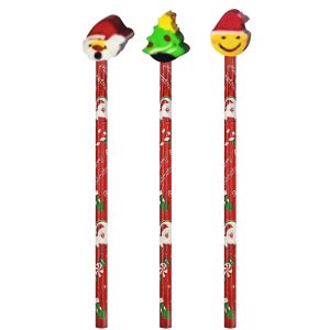 Μολύβια με Γόμα Xmas 3 τεμ  Xmasfest 1132612 (12ΤΜΧ)