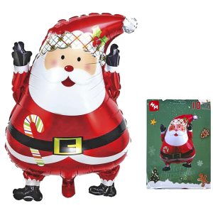Μπαλόνι Μεταλλιζέ Άγιος Βασίλης 62x45cm Xmasfest 1132689 (10ΤΜΧ)