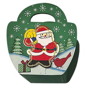 Καλαθάκι με Χερούλι Ξύλινο 11x10x5,5cm Xmasfest 1132696 - Image 2