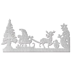 Έλκηθρο με Άγιο από Πάχνη 78x41cm Xmasfest 1132716 (2ΤΜΧ)