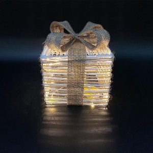 Κουτί Δώρου Διακοσμητικό με φως 15cm Xmasfest 1132850 - Image 1