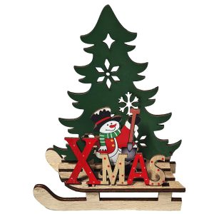 Παράσταση Χριστουγεννιάτικη Ξύλινη 16x11cm Xmasfest 1132951 - Image 1