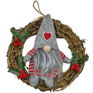 Στεφάνι με Νάνο Άγιο Φ22cm Xmasfest 1132973 - Image 1