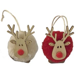 Στολίδι Κρεμαστό Τάρανδος Μπάλα 6cm Xmasfest 1133043 (20ΤΜΧ)