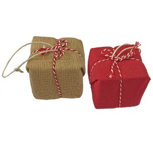 Στολίδι Κρεμαστό Δωράκι Τσουβάλι 5x5x5cm Xmasfest 1133047 (20ΤΜΧ) - Image 1